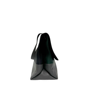 Celine Green Leather Shoulder All Gray Bag Black Soft